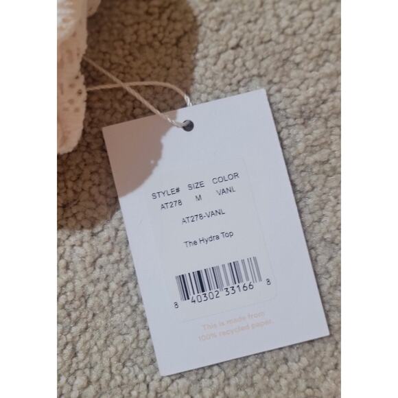 NWT Andie Swim The Hydra Top Size Medium Color Vanilla Crochet - Picture 4 of 4